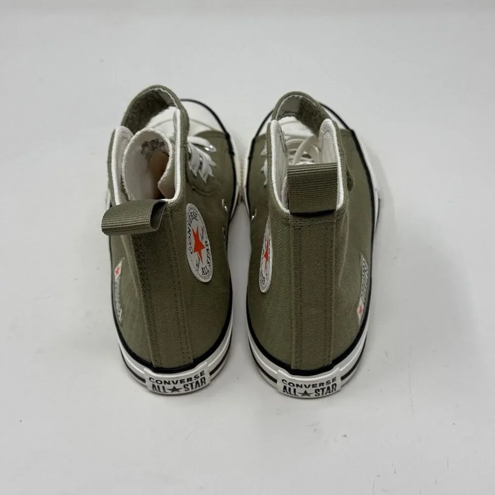 Converse Chuck Taylor All Star High Shoes Kids Size 1 Olive Green Easy On